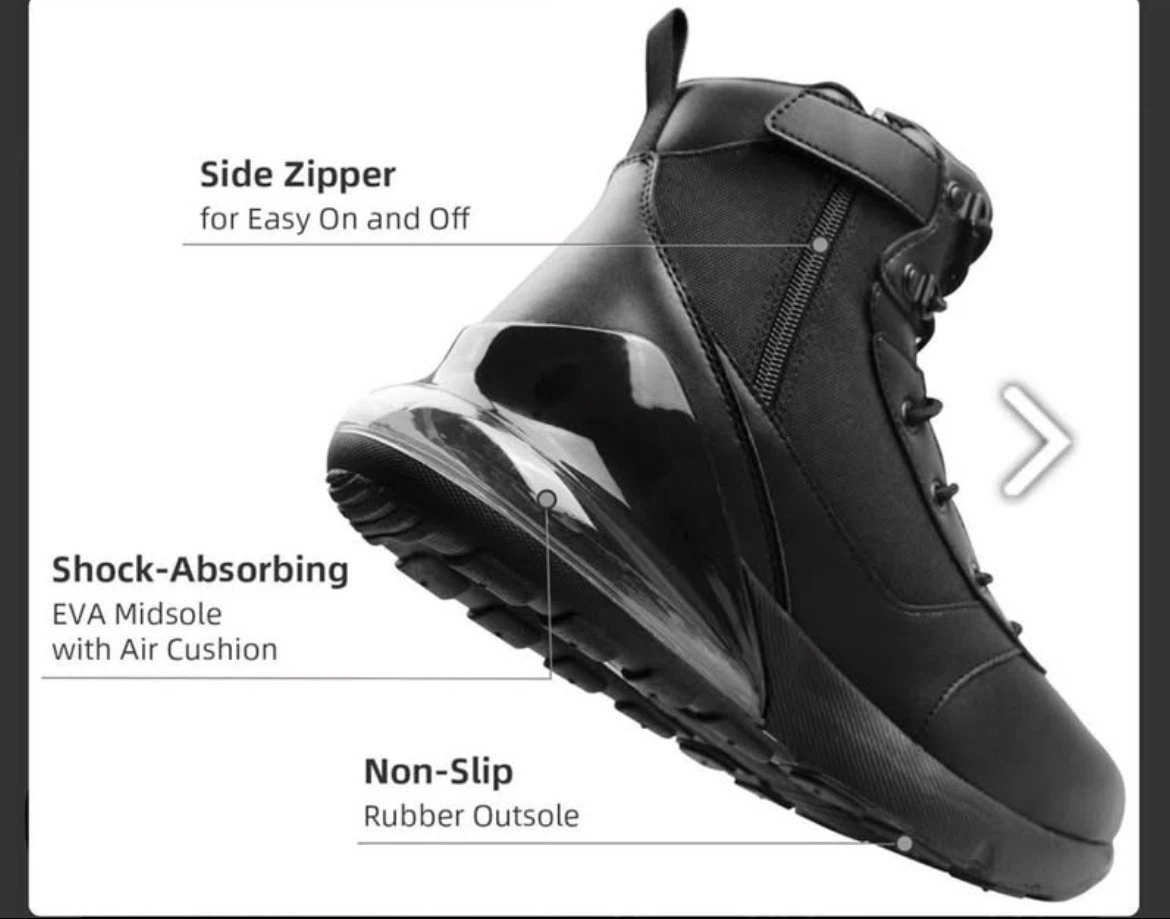 Women's Wide Waterproof Tactical Work Boots  Military Orthopedic