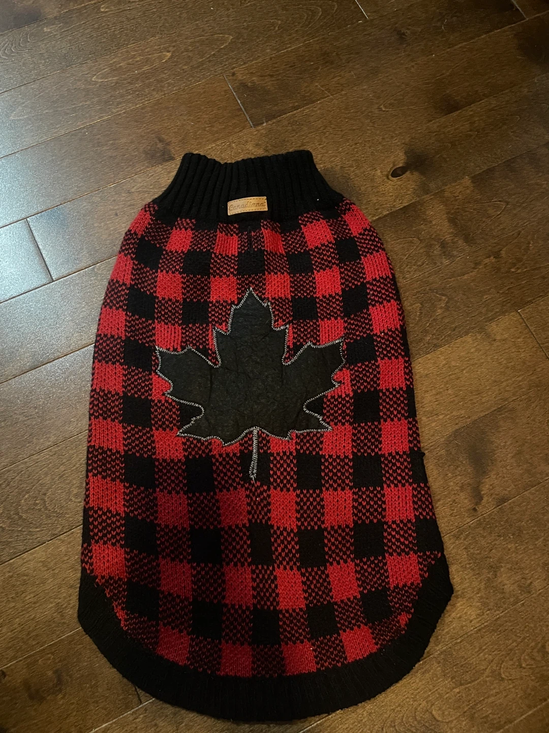Canadiana Buffalo Plaid Dog Sweater - Large