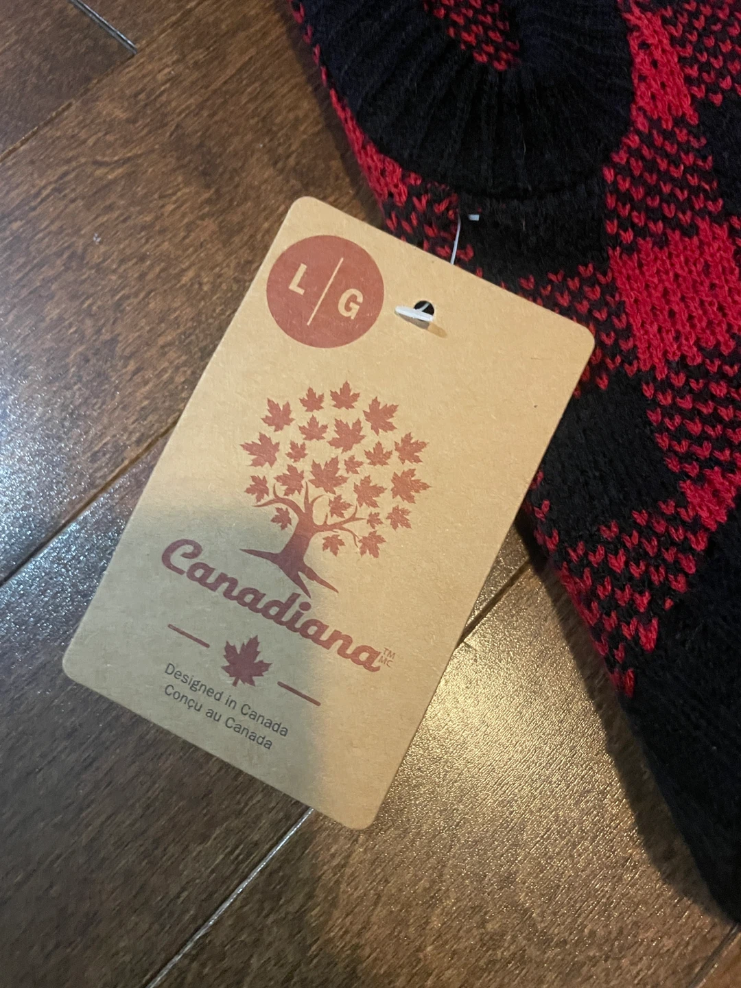 Canadiana Buffalo Plaid Dog Sweater - Large - photo 3