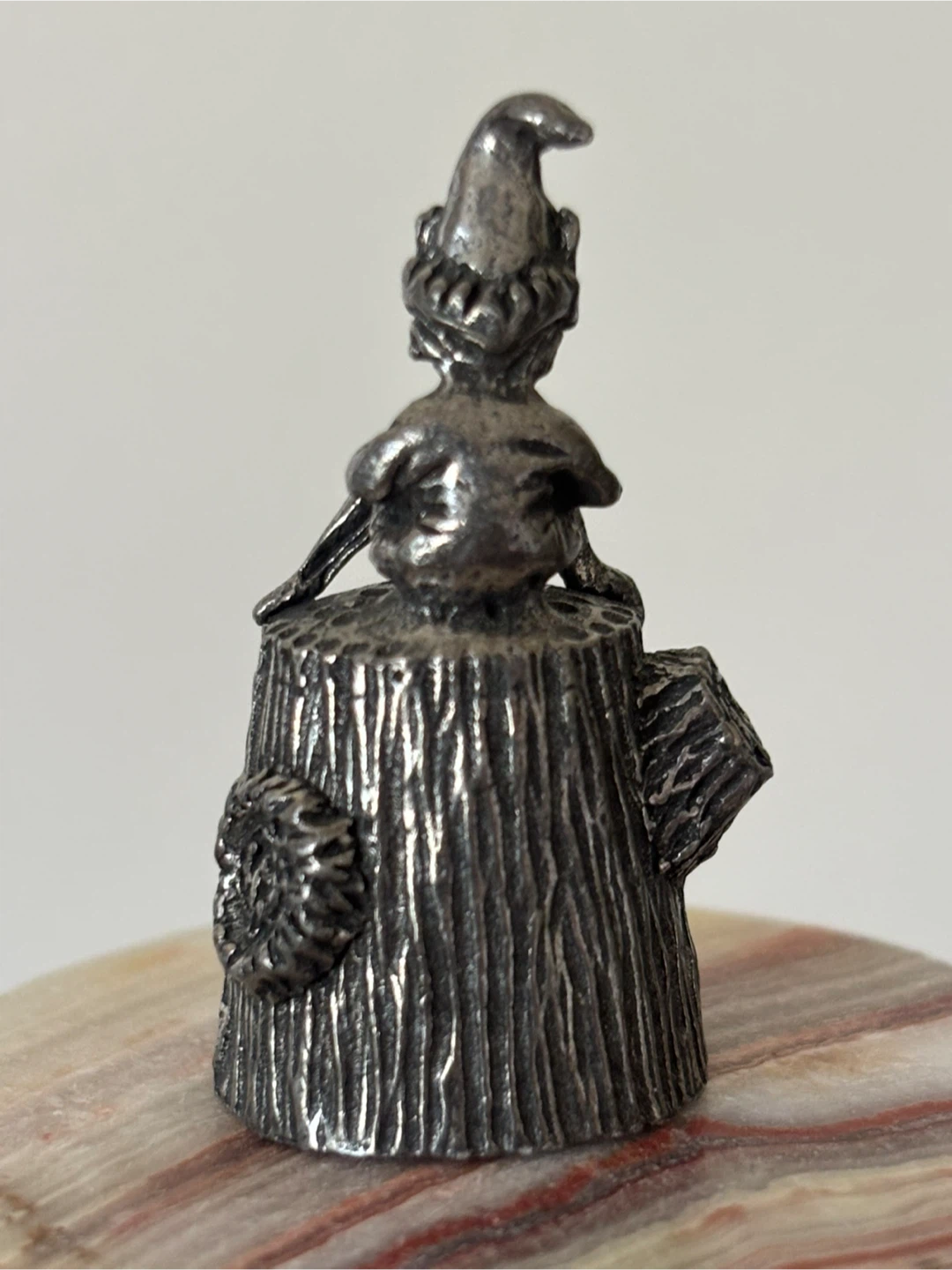 Vintage Pewter Elf Thimble - photo 2