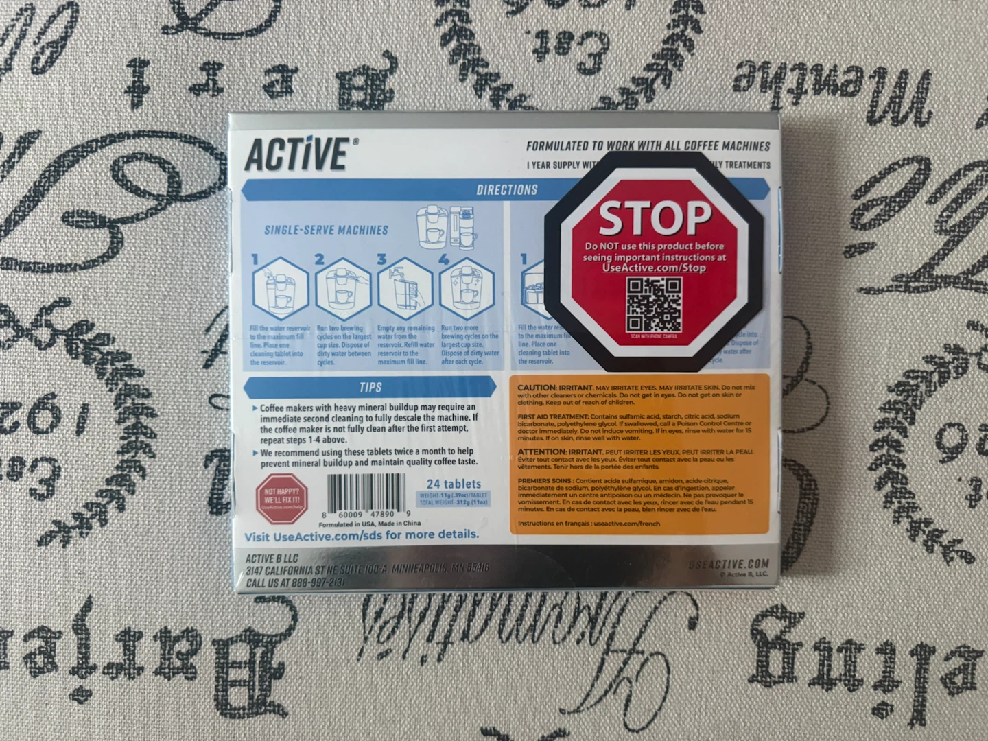 🏈 ACTIVE Coffee Maker Cleaner Tablets - 24 Pack - photo 2