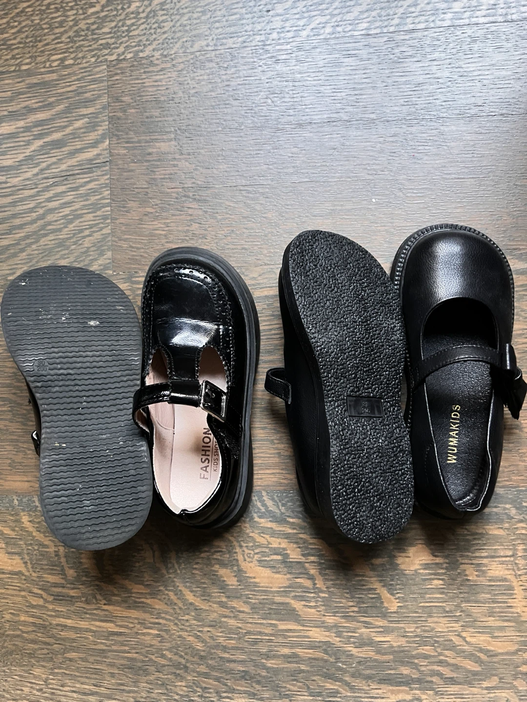 Two pairs of kids black dress shoes - photo 2