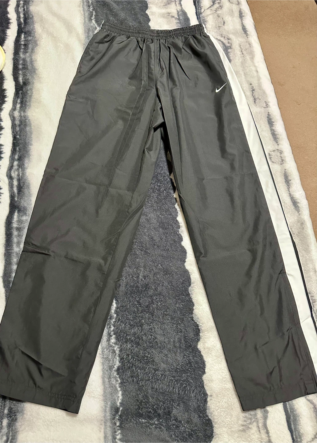Nike Black and White Windbreaker Pants