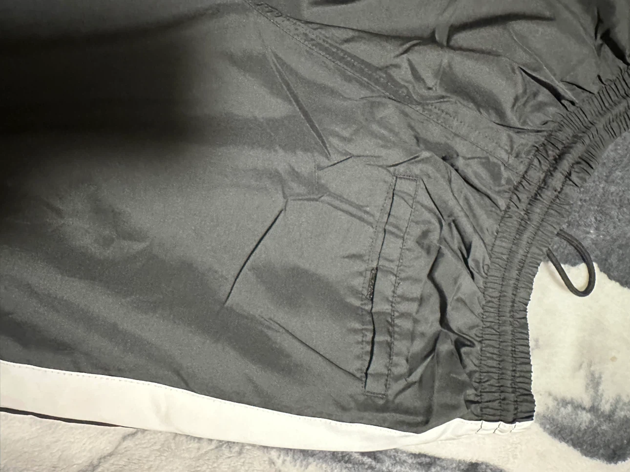 Nike Black and White Windbreaker Pants - photo 4