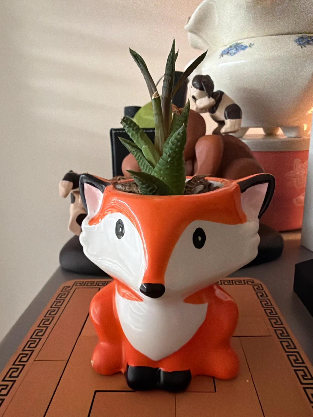 🏈 Ceramic Fox Succulent Planter
