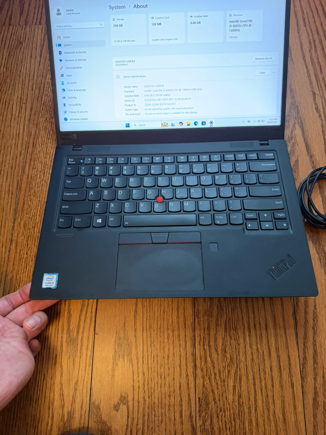 Lenovo X1 7th Gen 16GB RAM /256GB SSD Fully Functional - photo 3