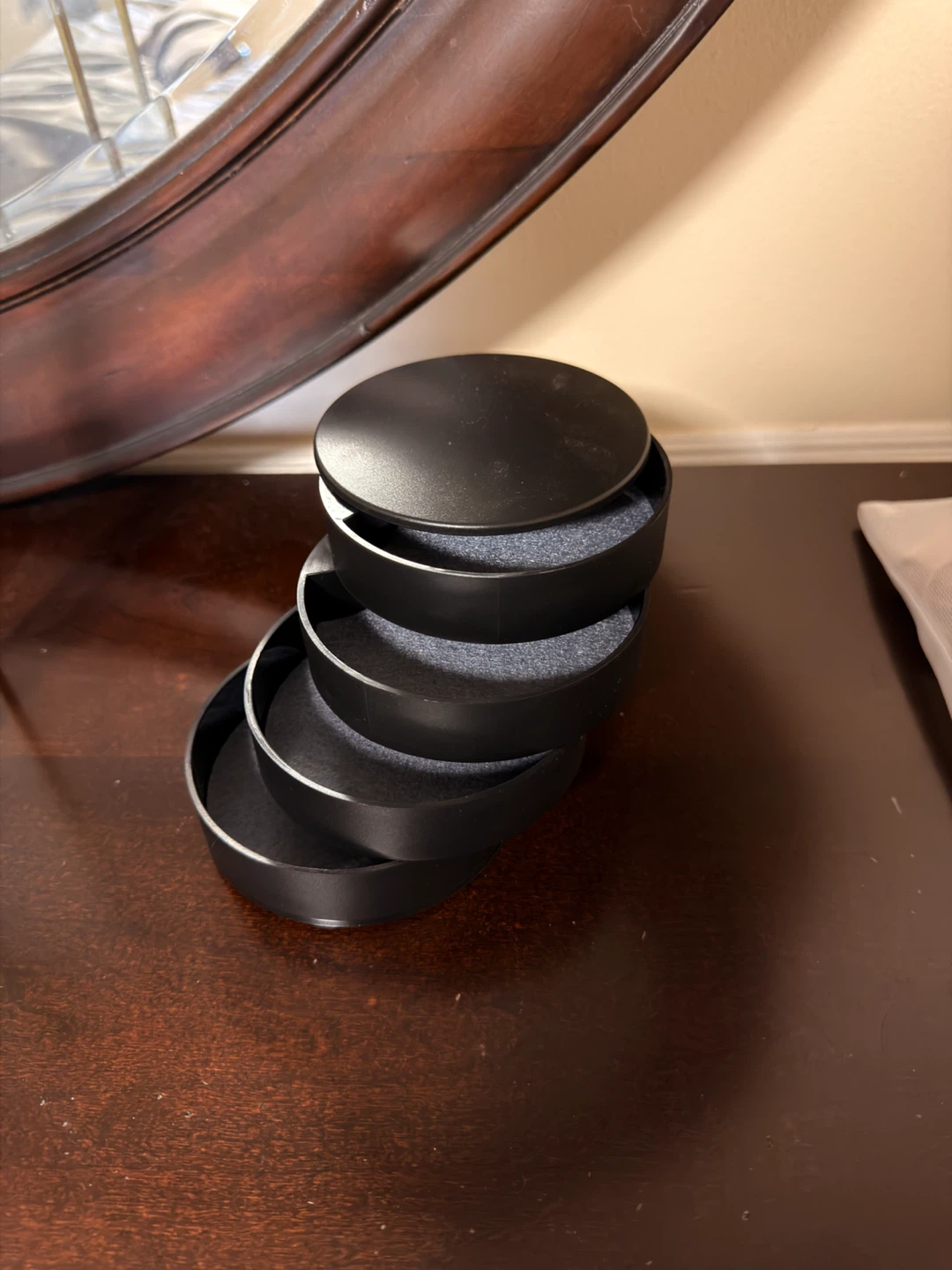 Stackable Black Rotating Jewellery Organizer - photo 2