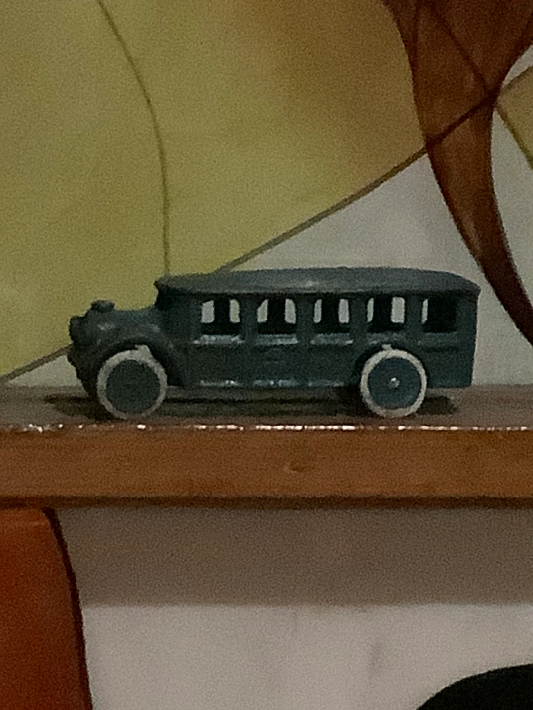 Vintage Cast Iron Bus Toy