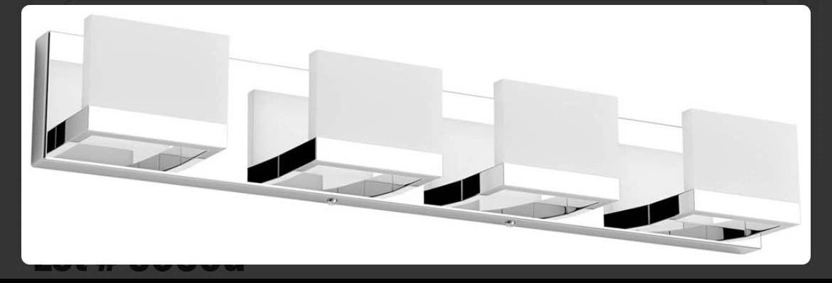 4-Light Chrome Vanity Wall Light