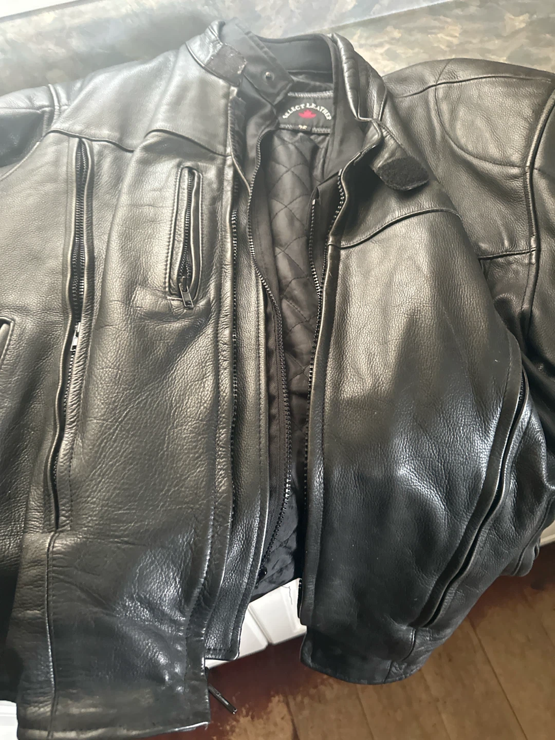 Select Leather Black Motorcycle Jacket