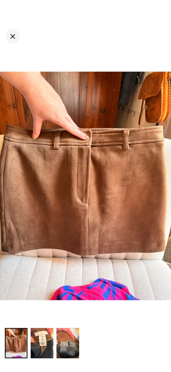 H&M Brown Suede-Look Mini Skirt - photo 2
