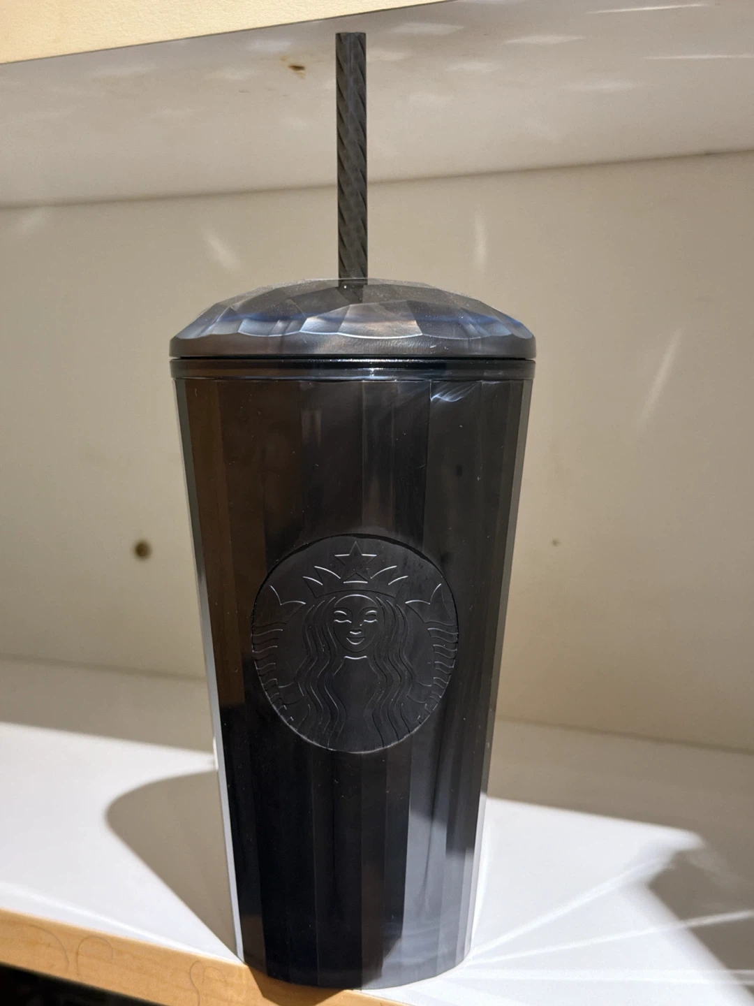 Starbucks faceted black tumbler