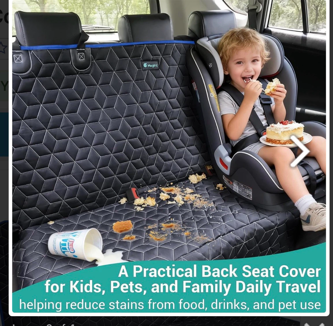 Meginc Back Seat Protector for Trucks - photo 2