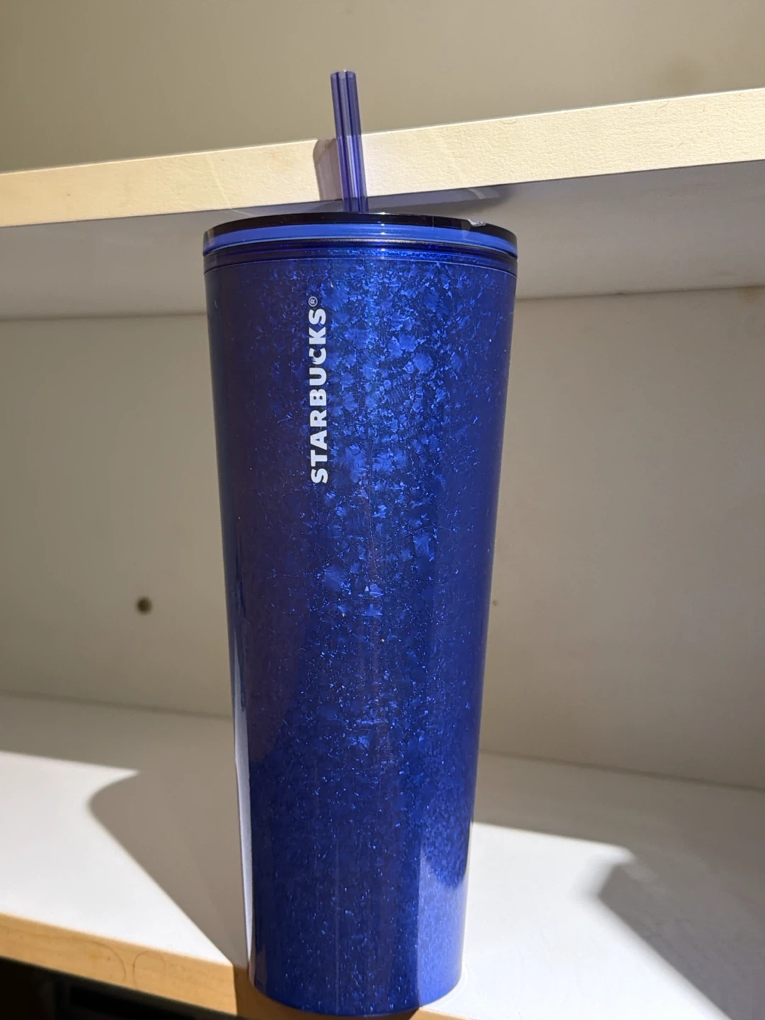 Starbucks Blue Glitter Cold Cup