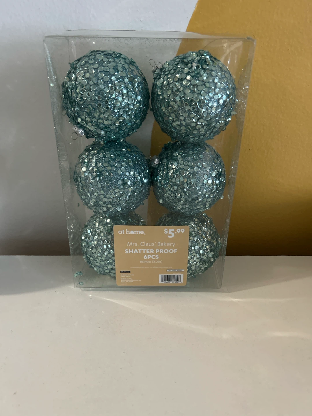 At Home Mrs. Claus' Bakery Shatterproof  Ornaments.🏈