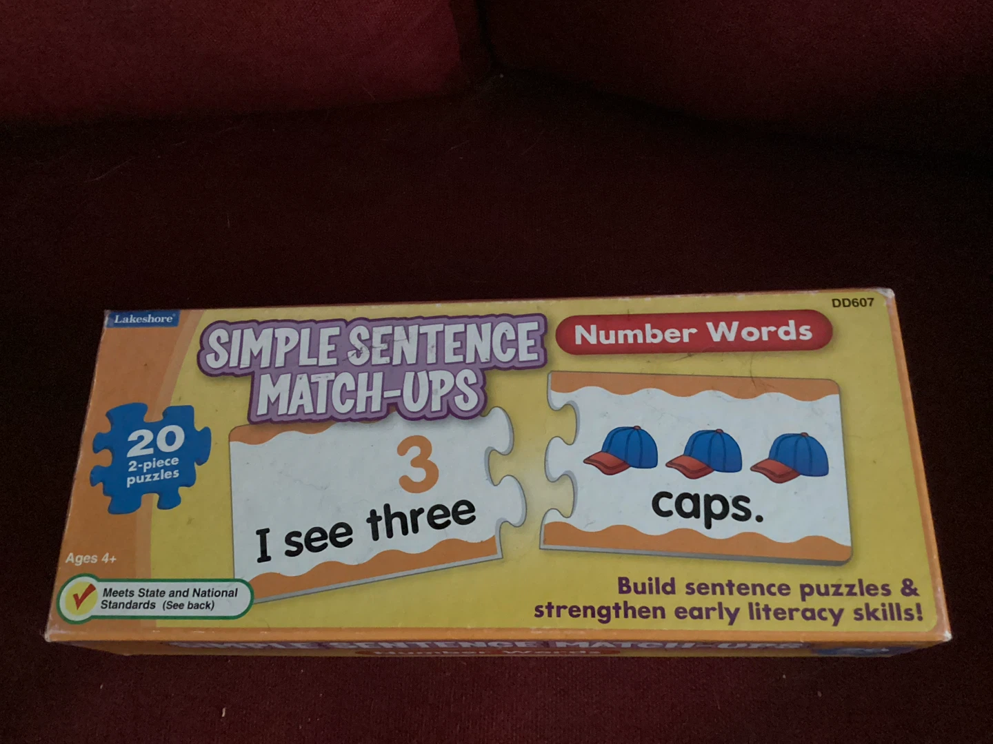 🏈Lakeshore Simple Sentence Match-Ups: Number Words