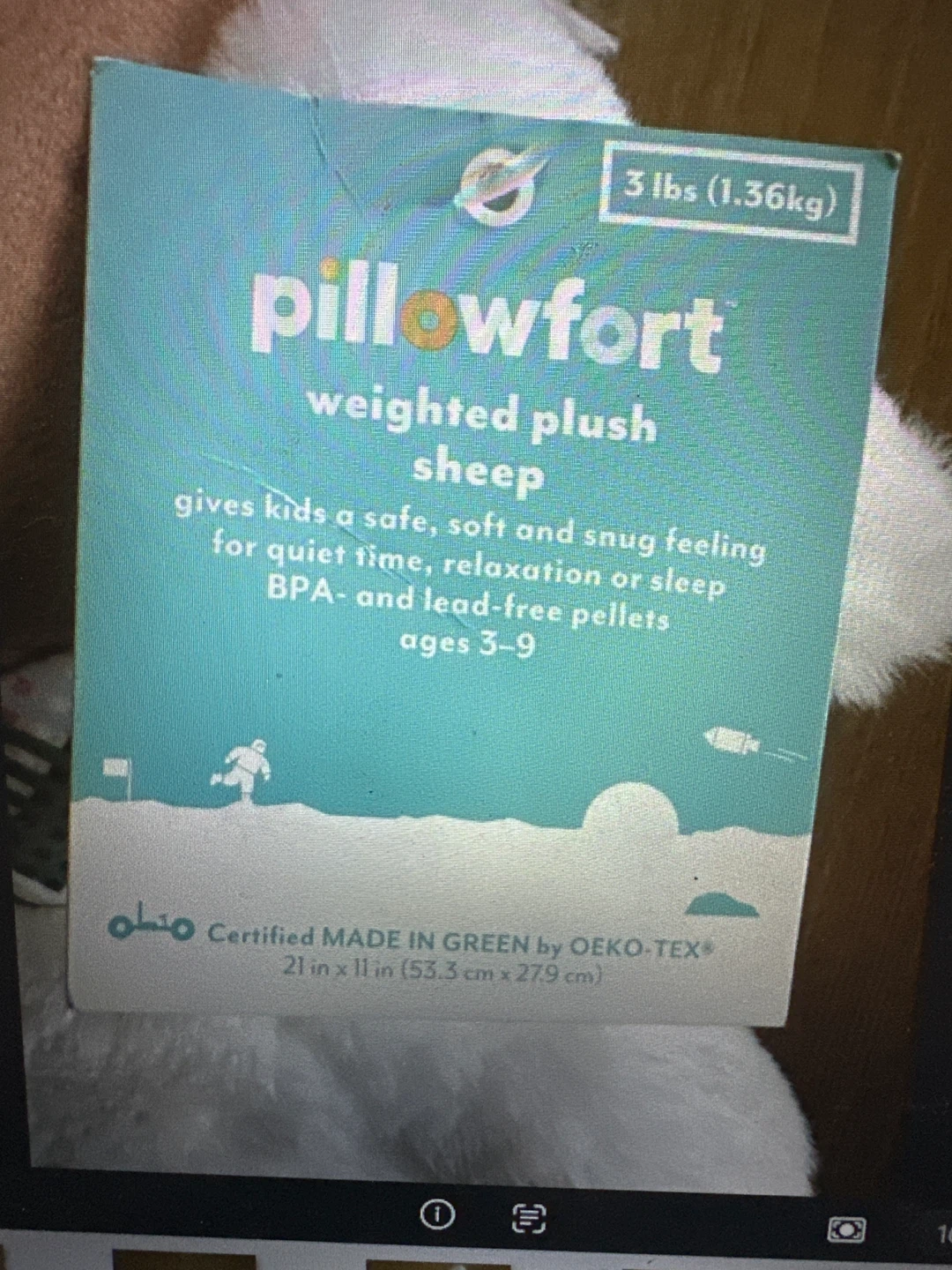 Pillowfort Weighted Plush Sheep - photo 3