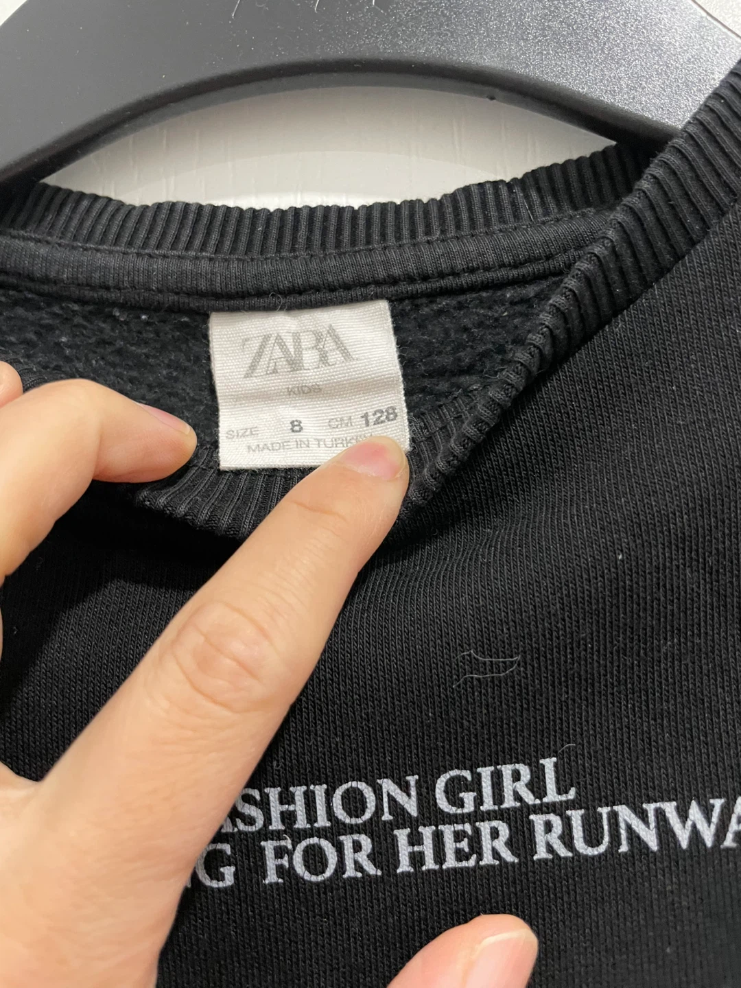 Zara Girls Black Sweatshirt Size 8 - photo 2