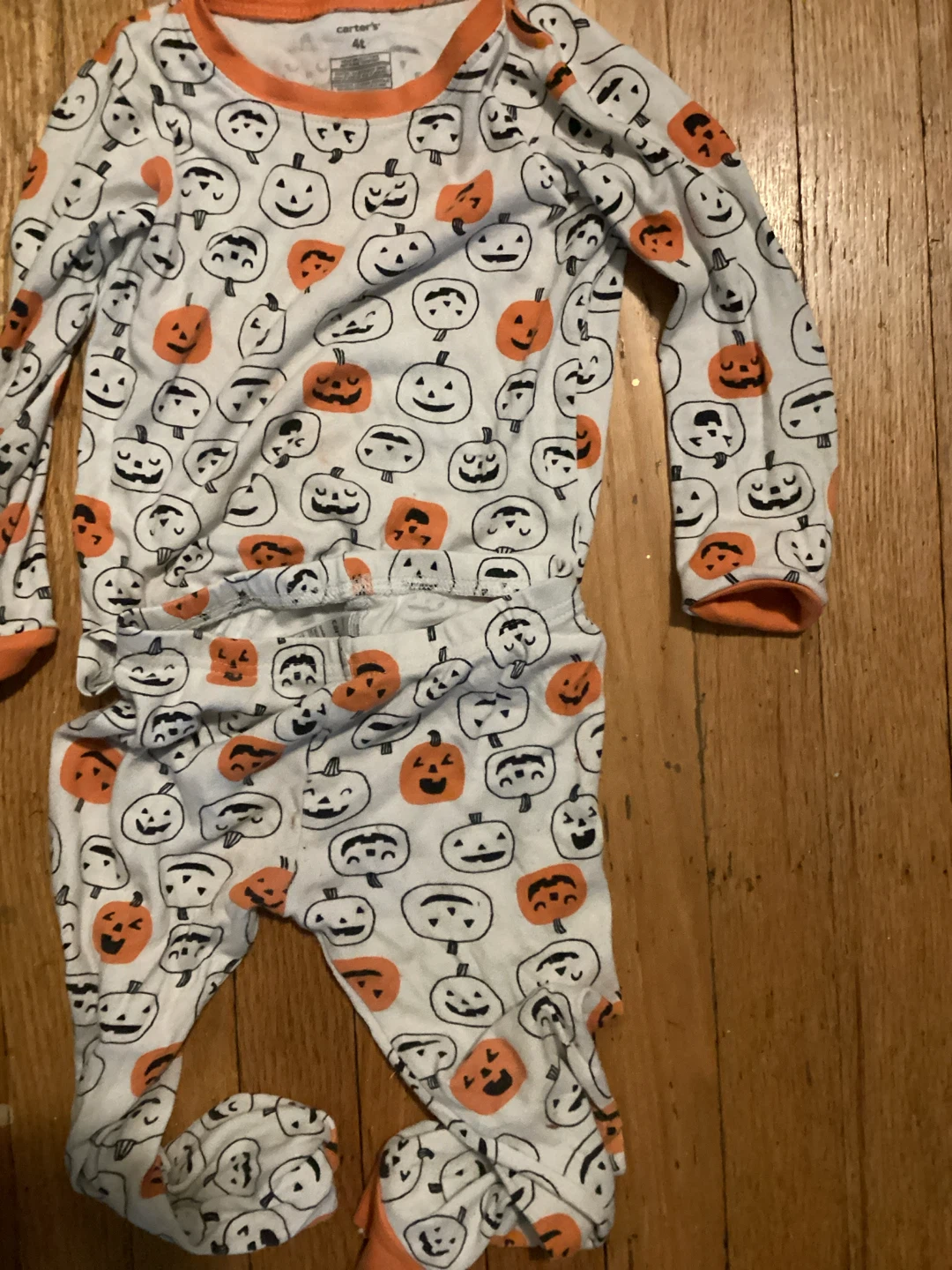 🏈4T Carter's Pumpkin Print Pajama Set