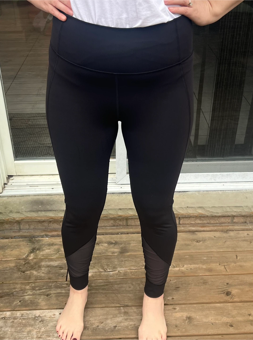 Lululemon Black Mesh Leggings size 10
