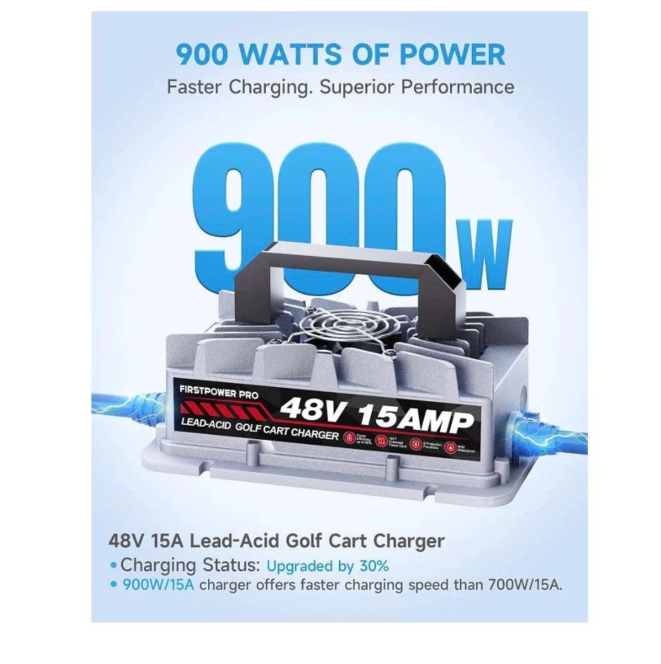 Club Car Charger, 48V 15A Golf Cart Charger - photo 3