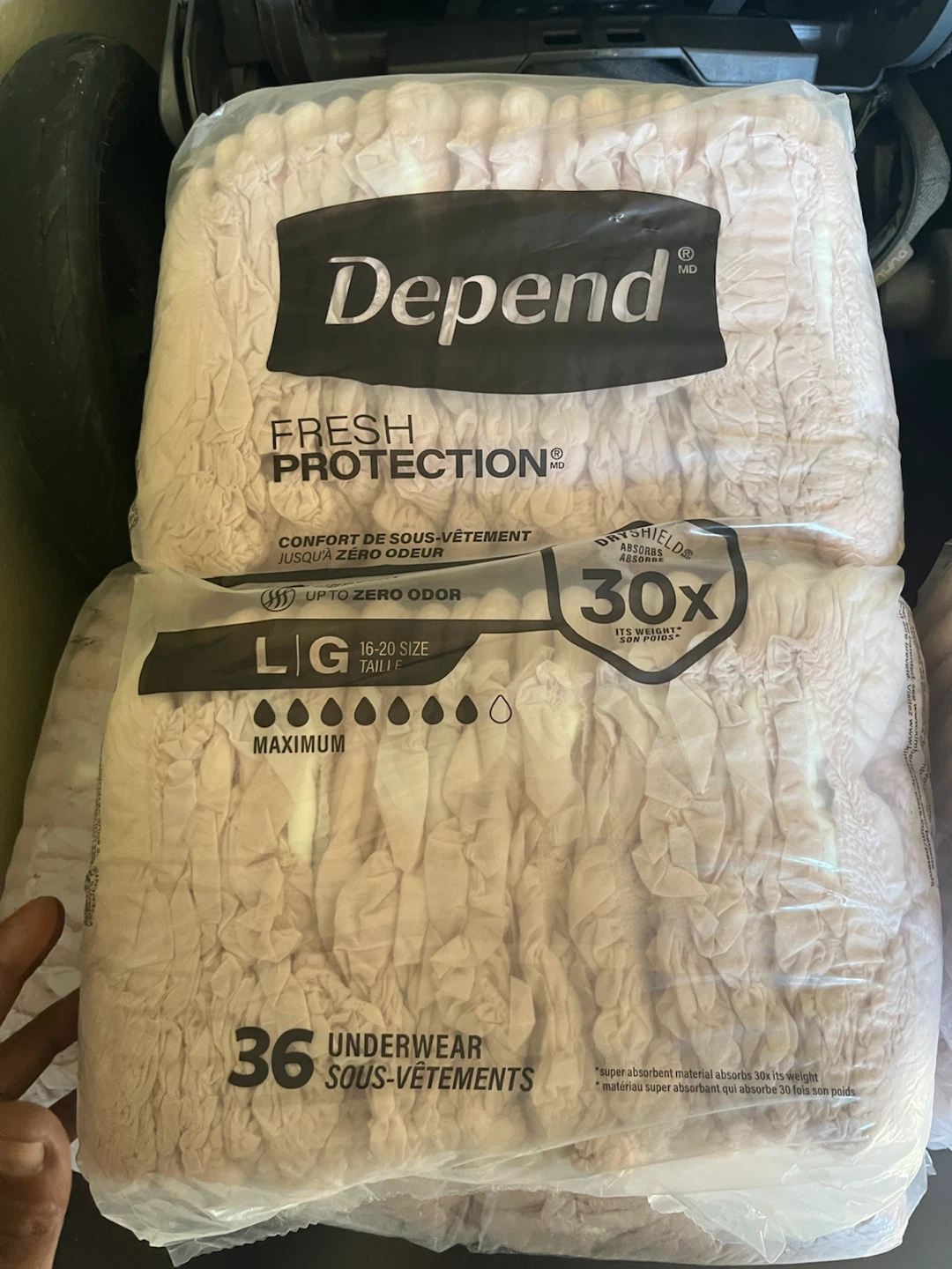 2pk Depend Fresh Protection Underwear Large 36 Count
