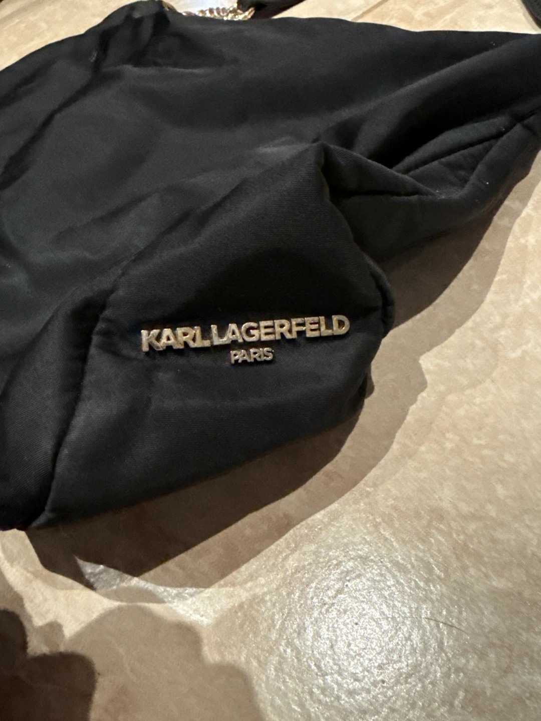 Karl Lagerfeld Paris Black Nylon Handbag
