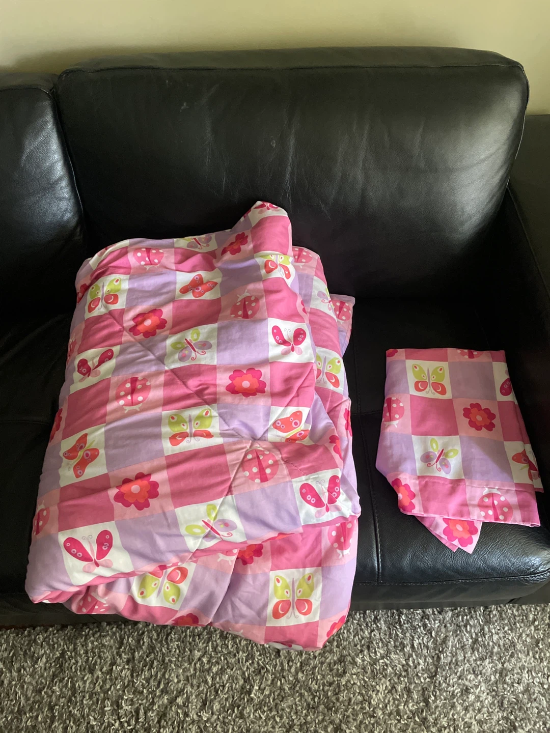 🏈Girls butterfly and floral twin bedding set