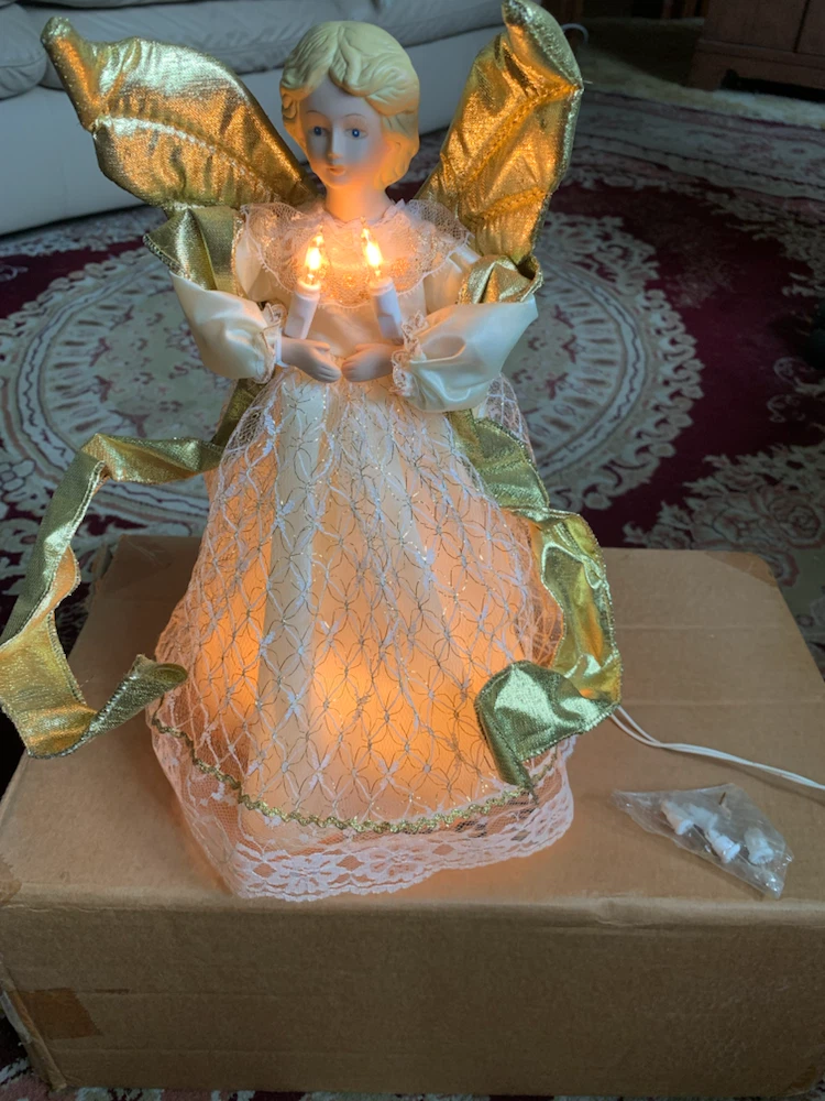 Lighted Angel Christmas Tree Topper