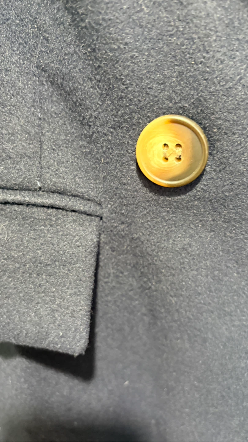 Topshop Navy Coat with Faux Fur Collar - photo 3