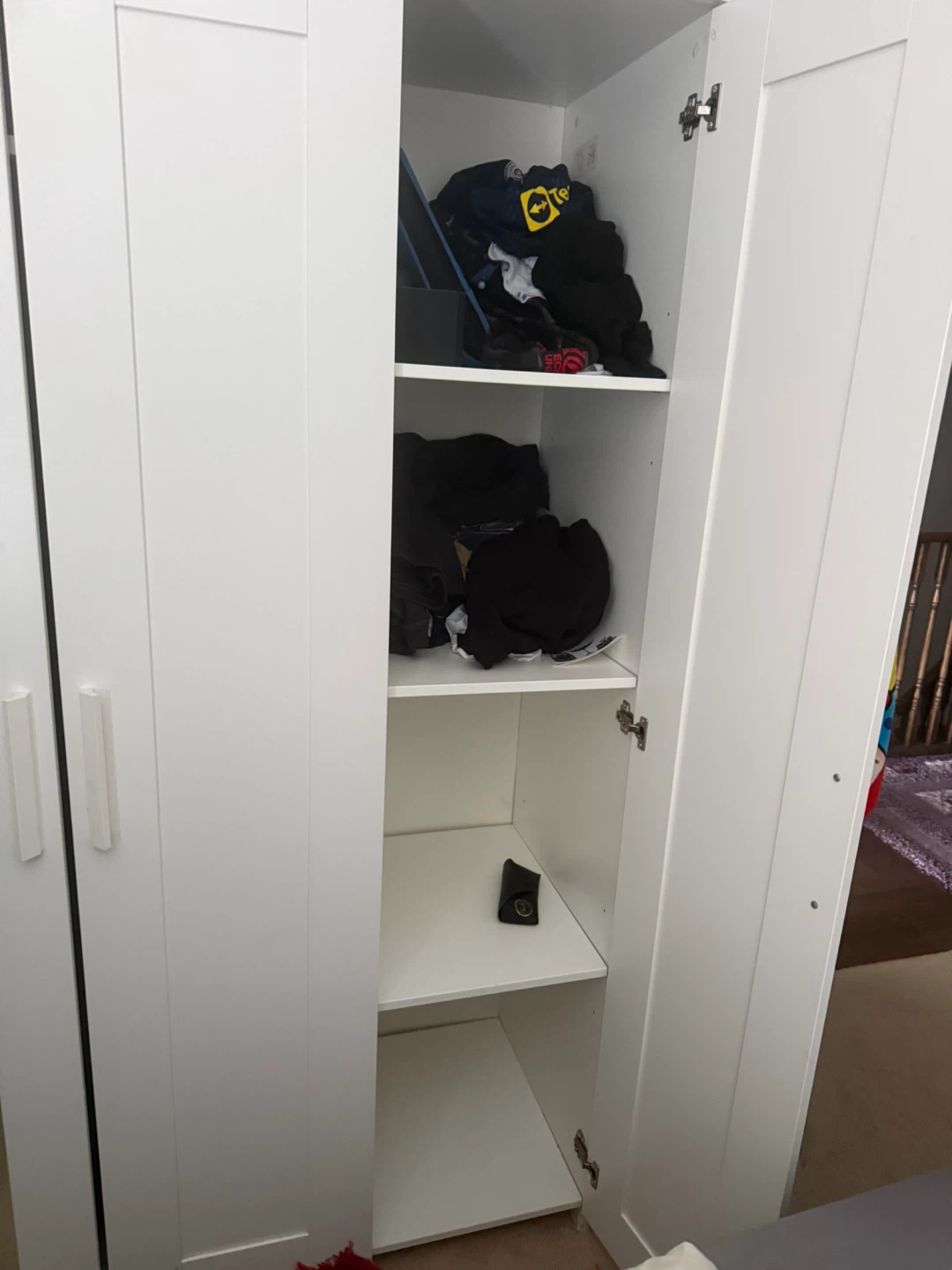 IKEA Brimnes 3-Door White Wardrobe with Mirror