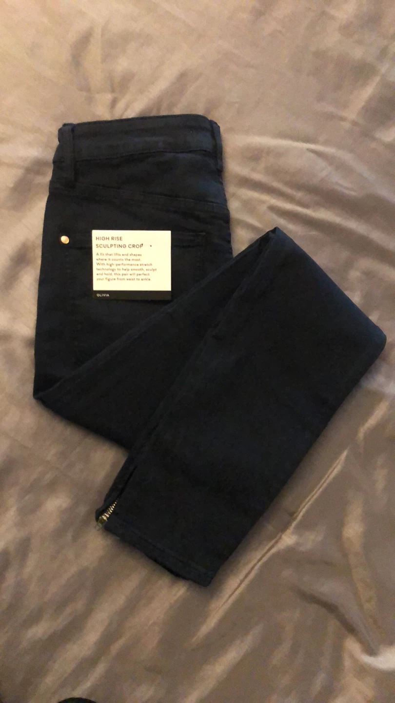 NWT Ever New Olivia High Rise Sculpting Crop Jean - Dark Navy - photo 4