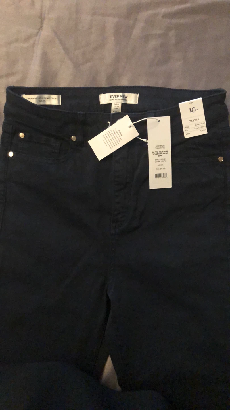 NWT Ever New Olivia High Rise Sculpting Crop Jean - Dark Navy - photo 5