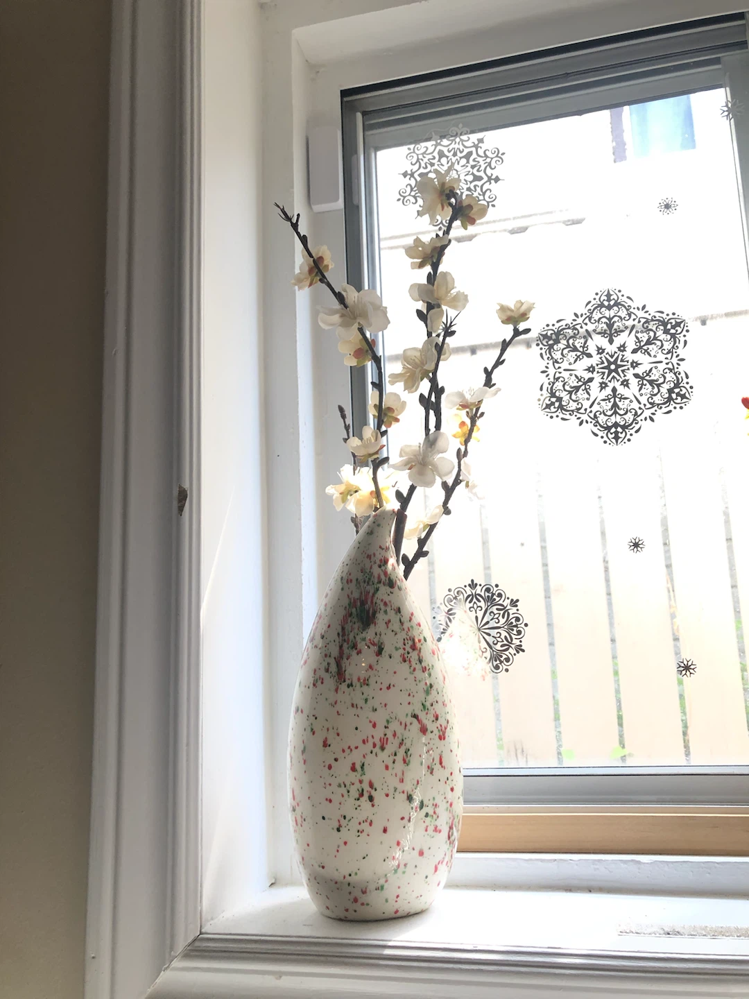 Ceramic Splatter Pattern Teardrop Vase 🏈 - photo 4