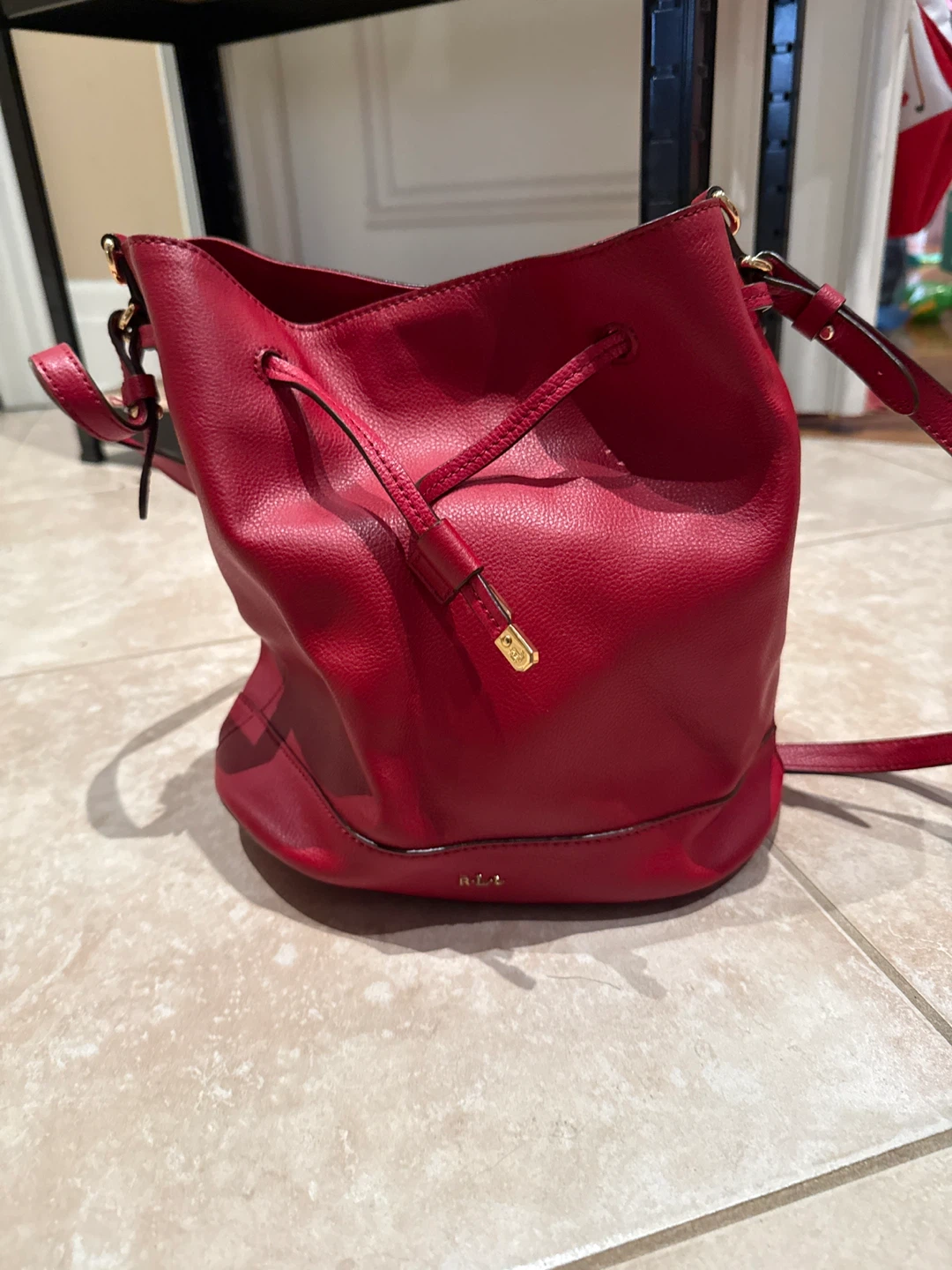 Lauren Ralph Lauren Red Leather Bucket Bag - photo 2
