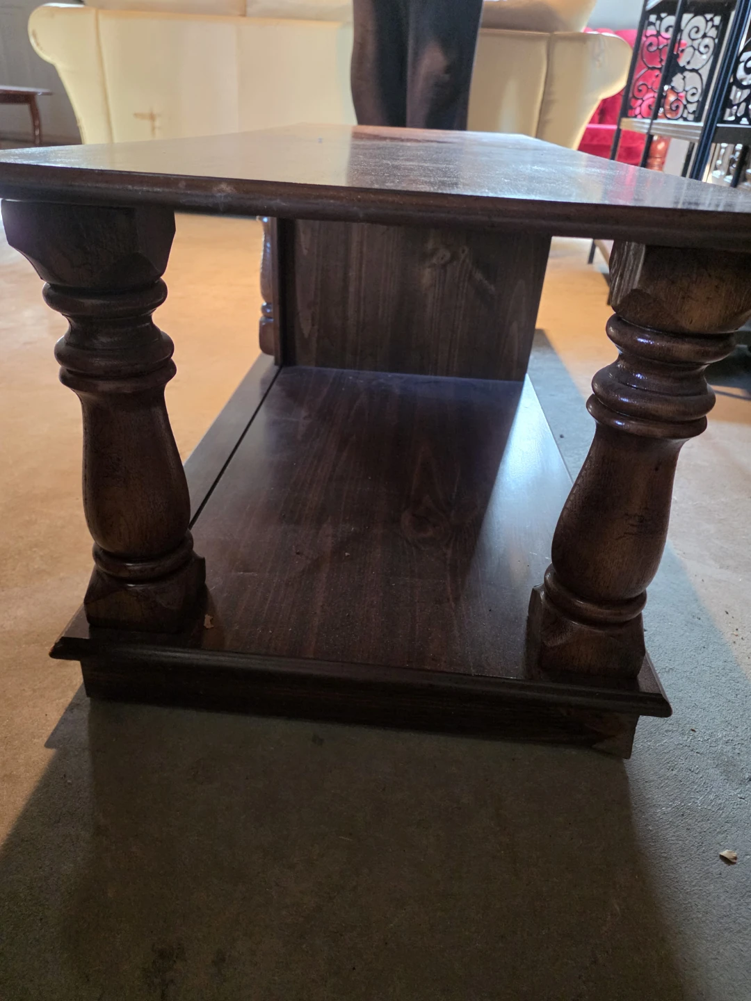Vintage solid wood coffee table