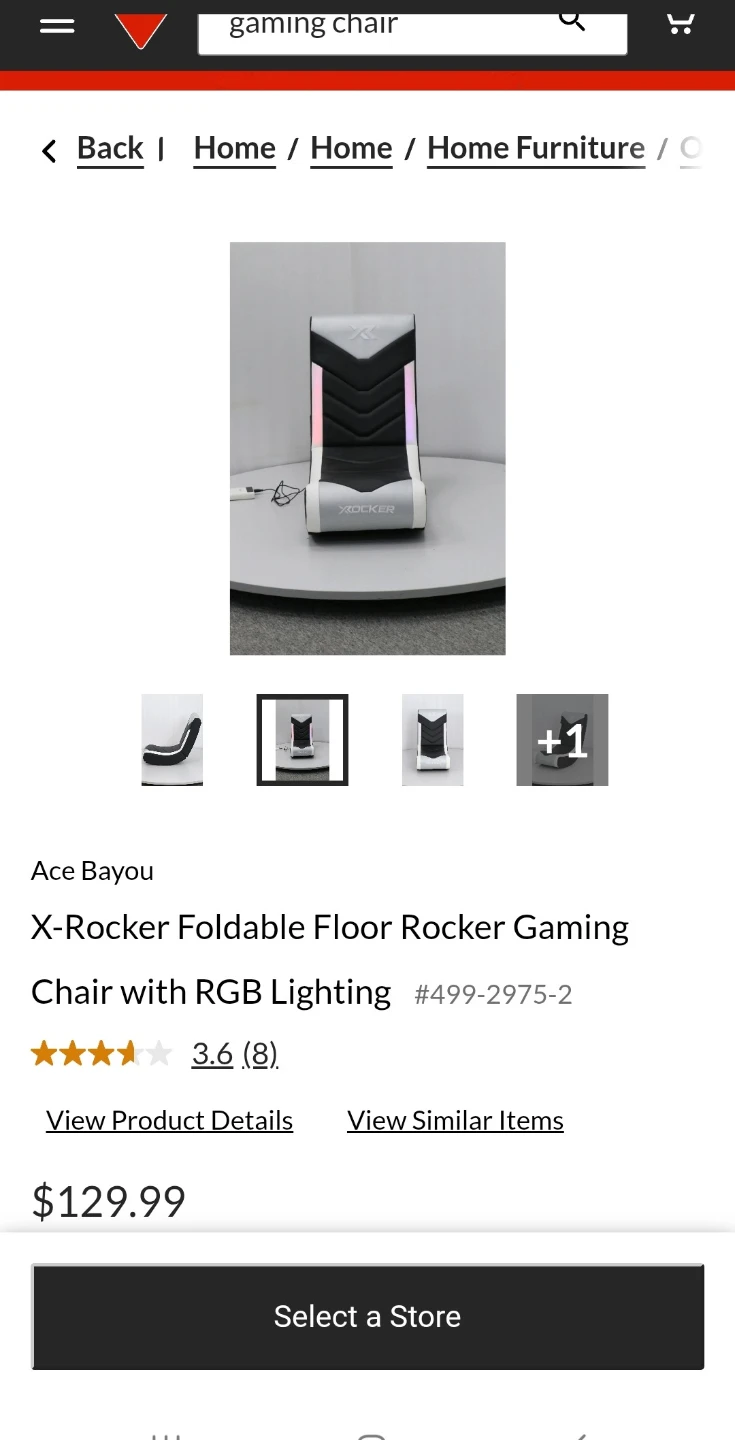 X-Rocker Foldable Floor Gaming Chair
