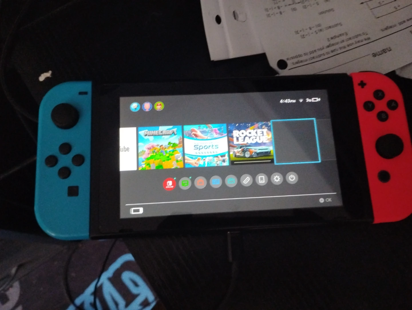 Nintendo Switch Console with Neon Controllers