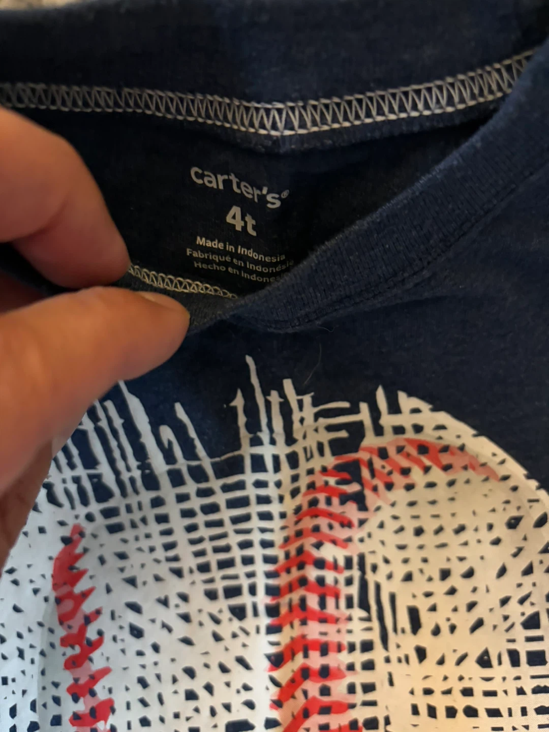 Carter's Navy Blue Baseball Graphic T-Shirt Size 4T - photo 2