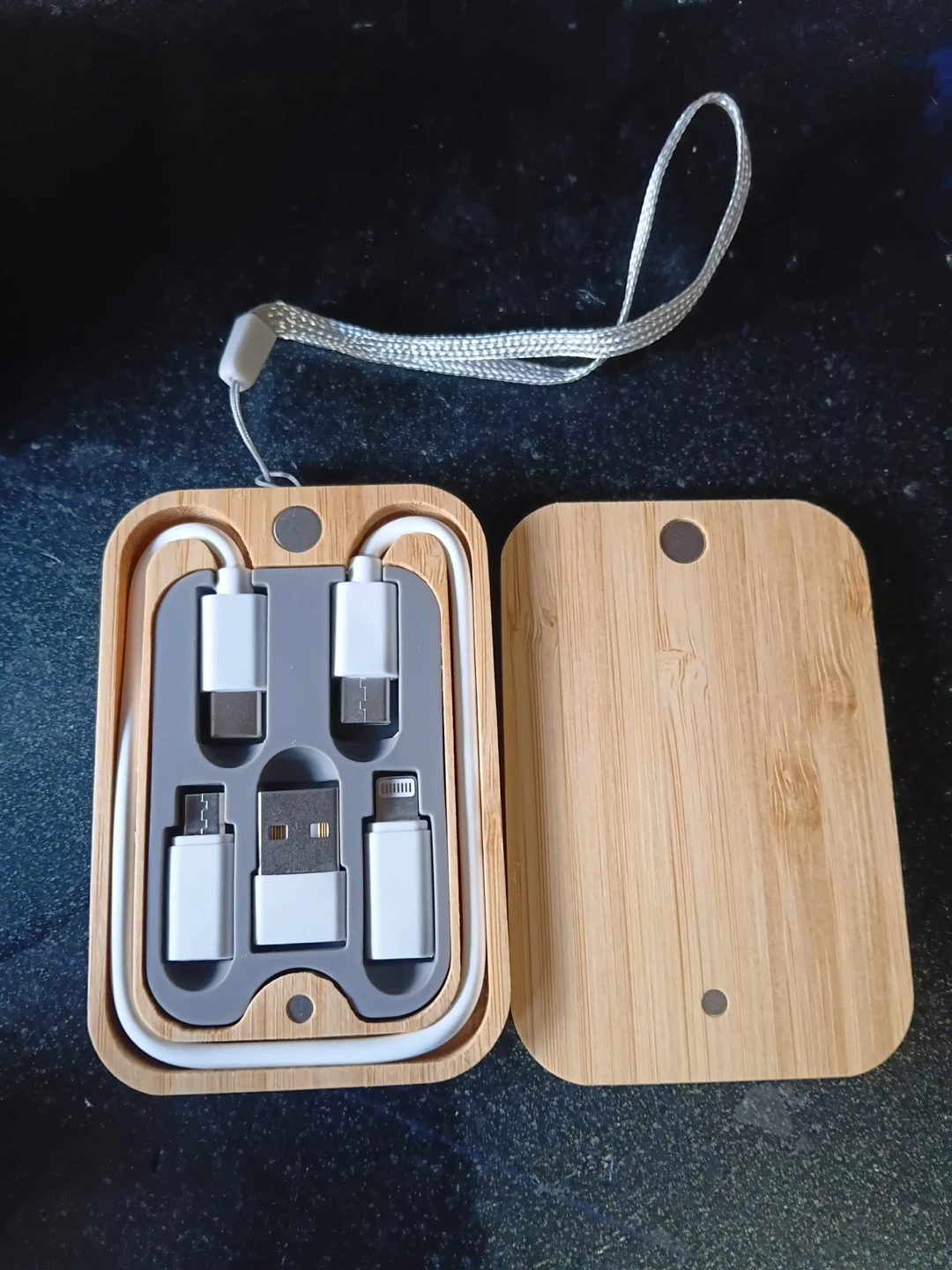 Bamboo Multi-Connector Charging Cable Set