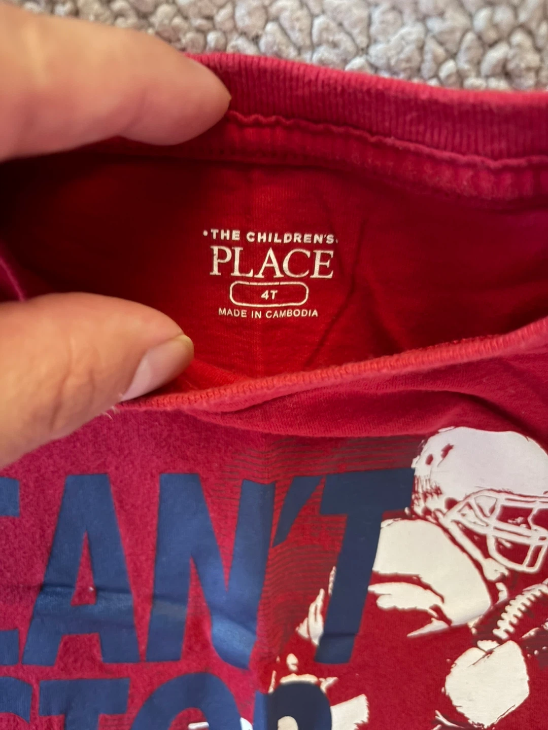 The Children's Place Red Football T-Shirt - photo 2