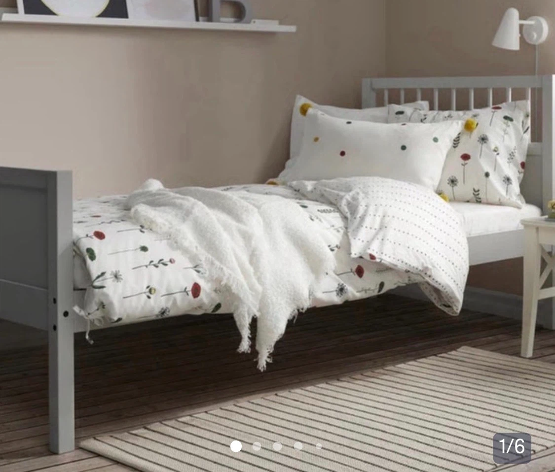 White Size Bed with Free Ultra Comfort Mattress barely used - photo 2