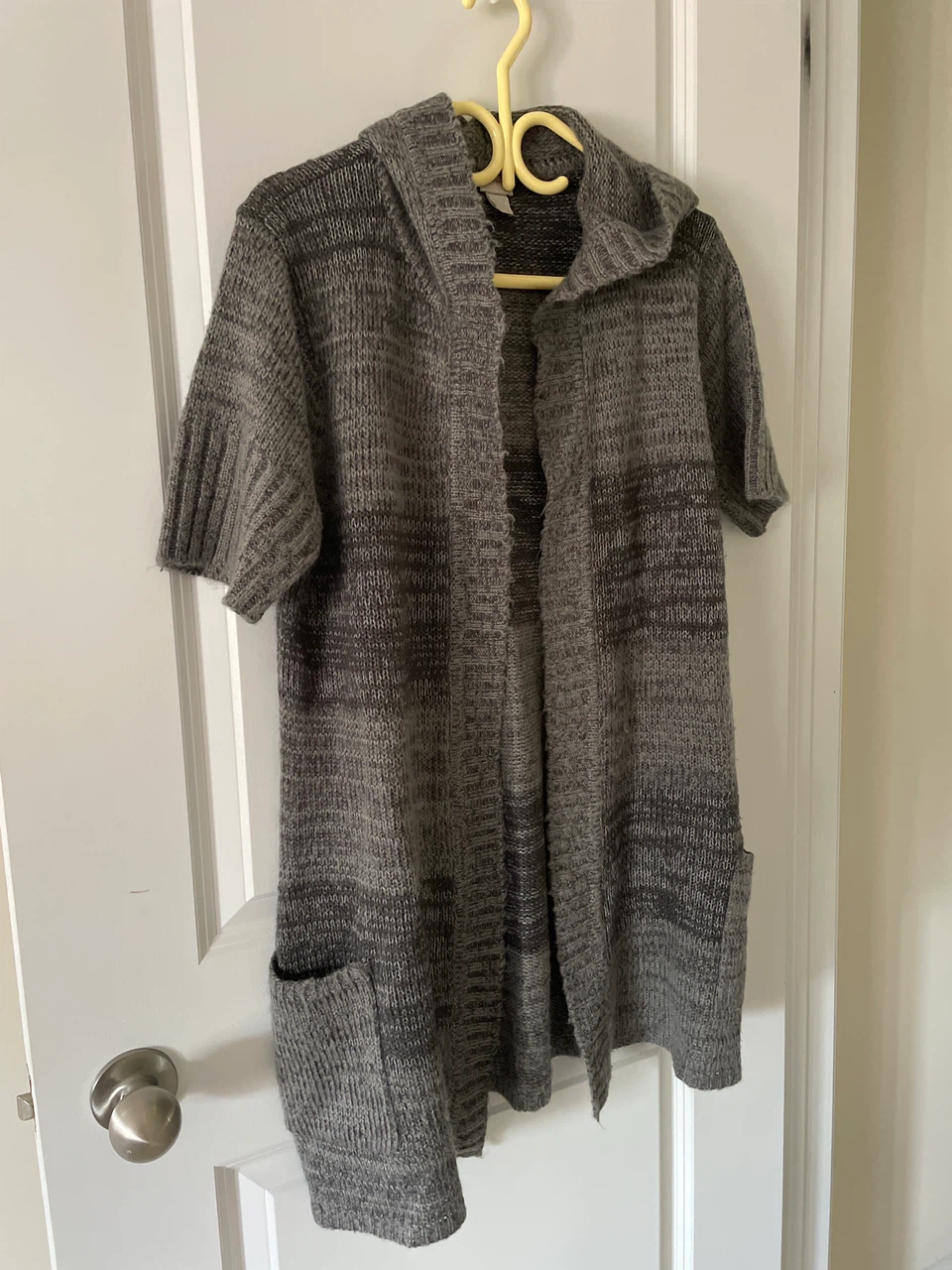 Suzy Shier Grey Hooded Cardigan