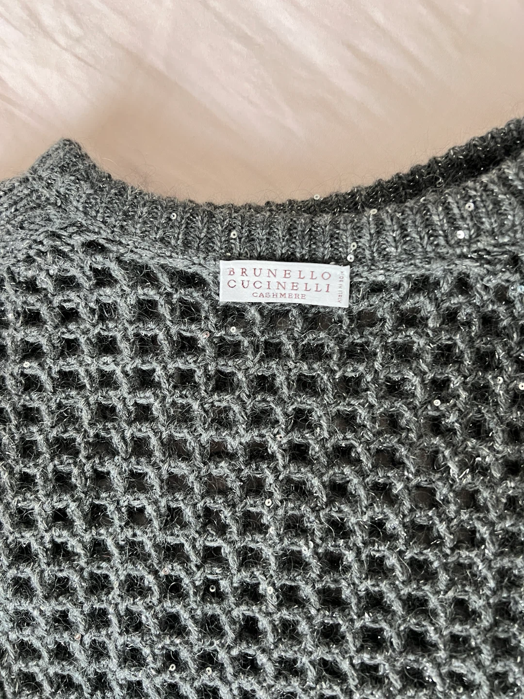 Brunello Cucinelli Cashmere Sequin Sweater kid size 6 - photo 2