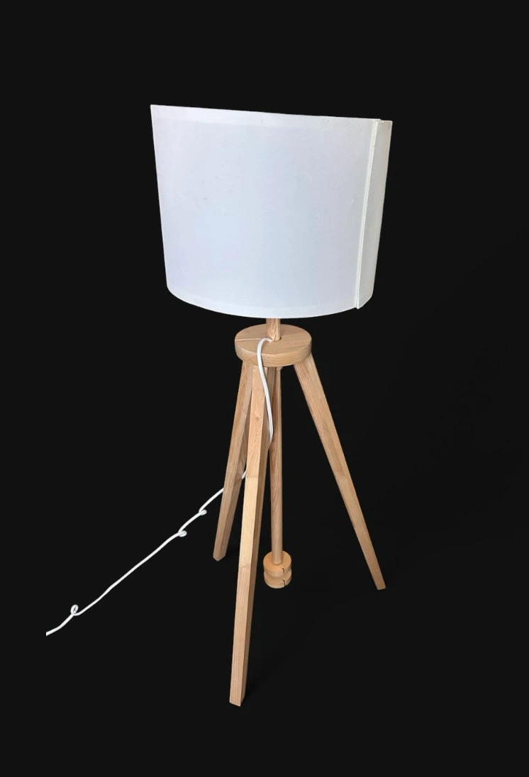 Adjustable IKEA Wooden Floor Lamp