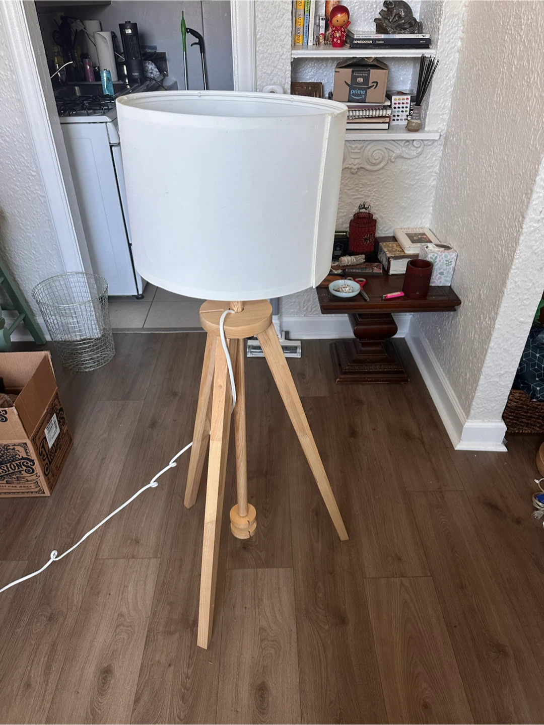 Adjustable IKEA Wooden Floor Lamp - photo 3