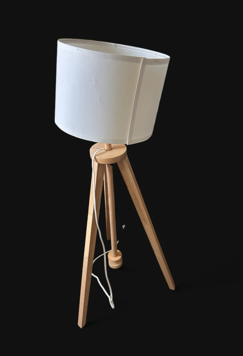Adjustable IKEA Wooden Floor Lamp - photo 4