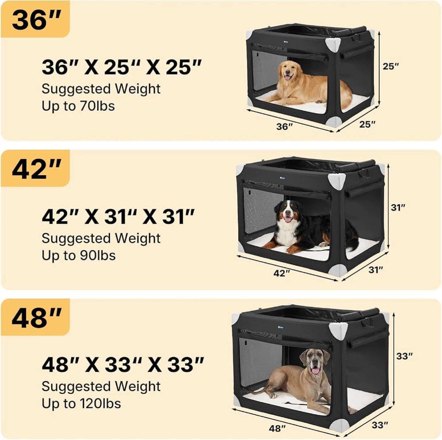 Veehoo Collapsible 42” Large Dog Crate - Brand new - photo 2