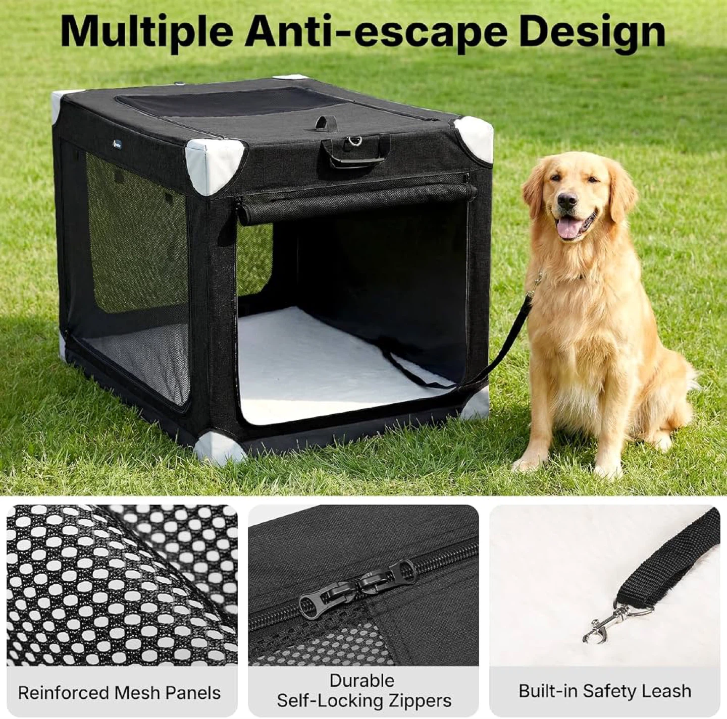 Veehoo Collapsible 42” Large Dog Crate - Brand new - photo 3