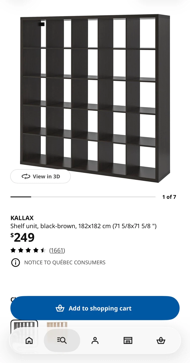 IKEA KALLAX Shelf Unit, Black-brown - photo 4